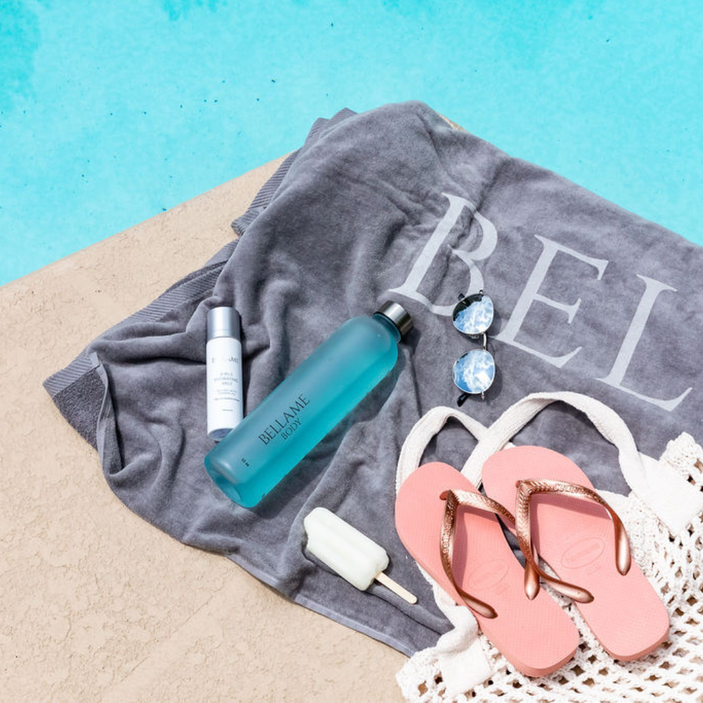 bellame skincare summer by the pool
